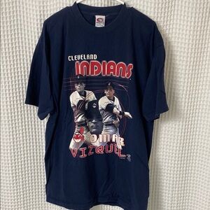 Vintage Cleveland Indians Omar Vizquel True Fan T-Shirt - Size XL
